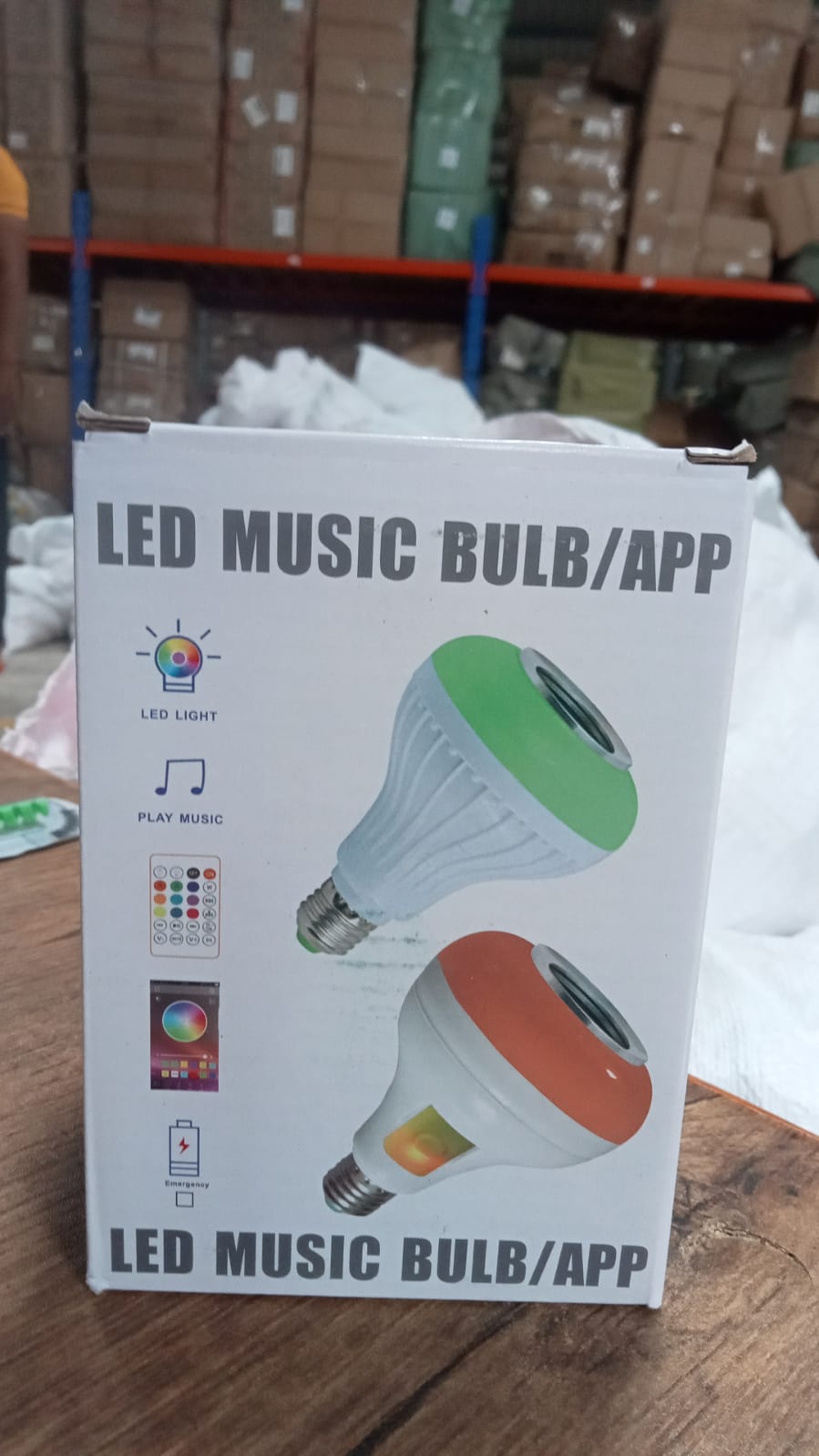 Bluetooth LED bulb with music sensor and adjustable lighting colors. Bluetooth LED bulb with music sensor and adjustable lighting colors.